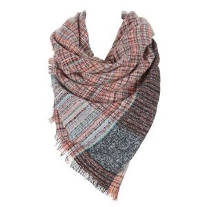 Blanket Scarf - Indigo Plaid